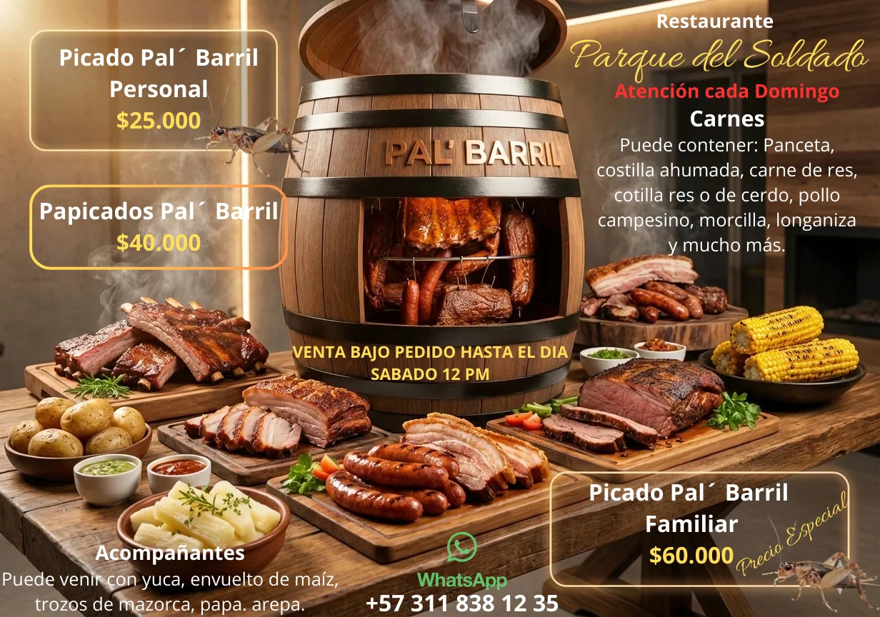 Carne al barril jugosa